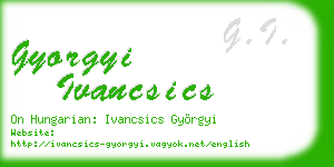 gyorgyi ivancsics business card